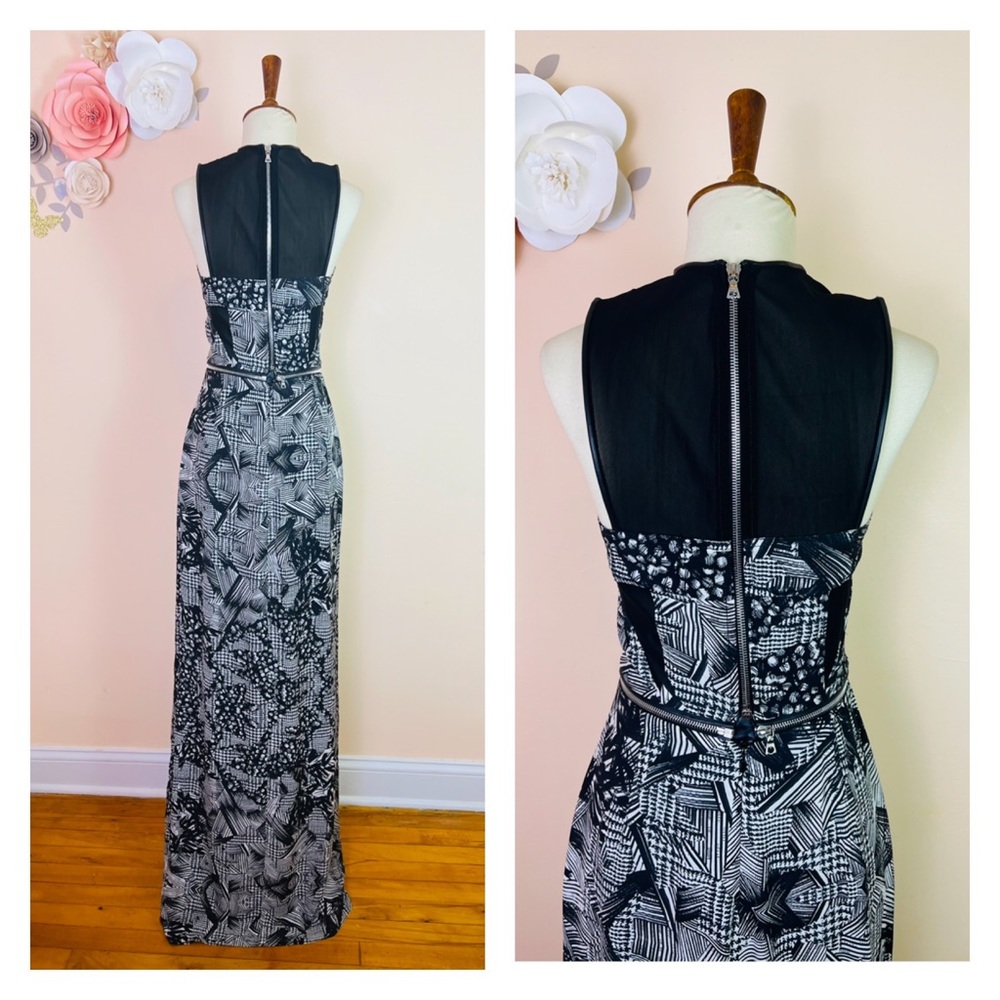 New! Limited Edition YIGAL AZROUEL Mesh Graphic Slit Detachable Top & Skirt Gown - Picture 7 of 10